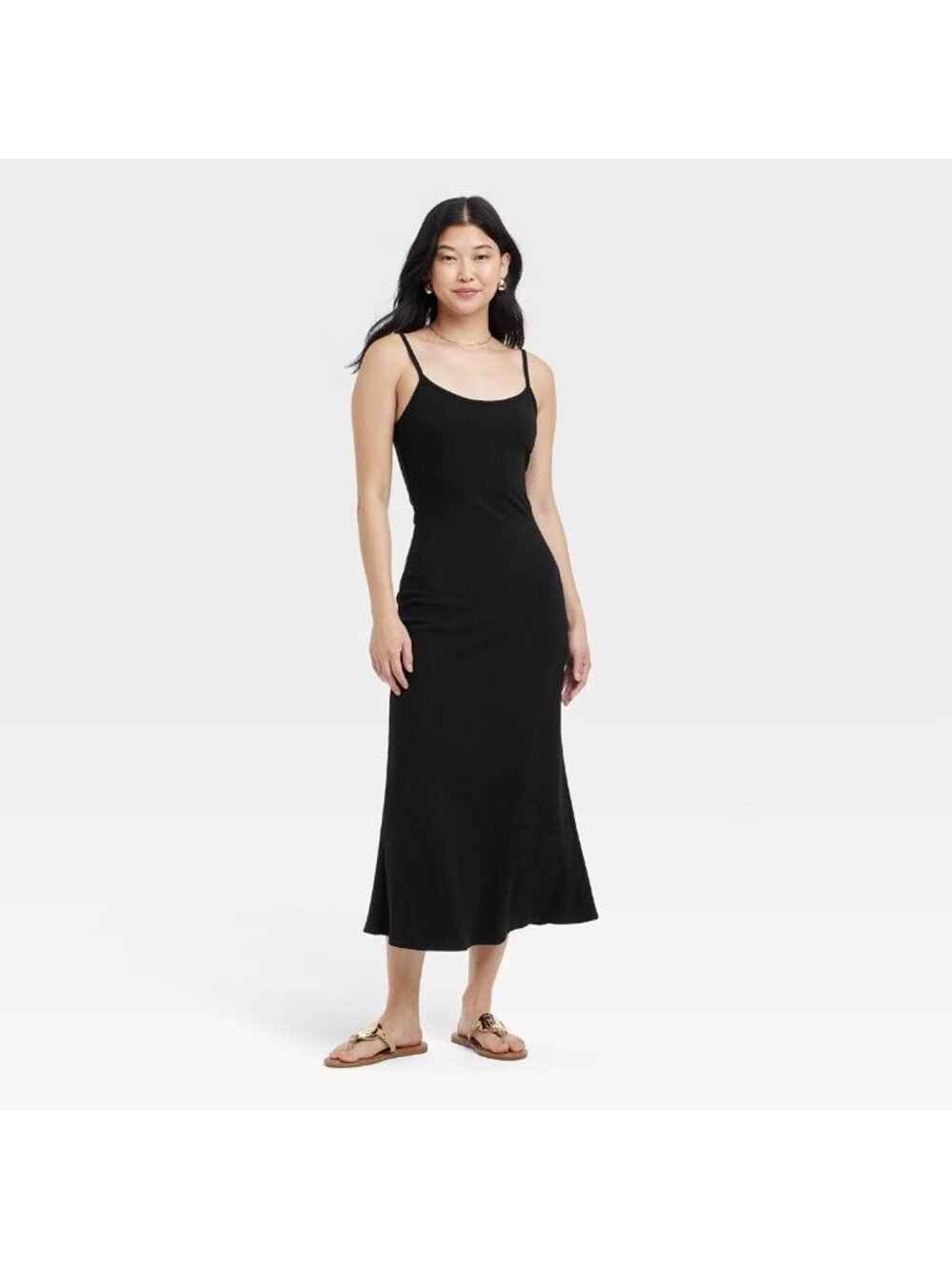 Women's Midi Shift Dress - A New Day Black 1X